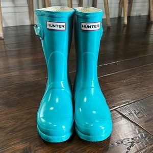 Hunter Turquoise Short Wellies Rainboots